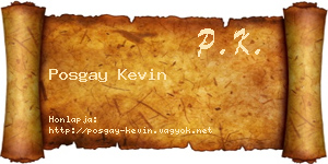 Posgay Kevin névjegykártya
